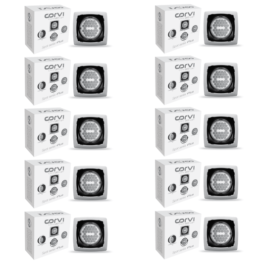 CORVI LED Spot 3Q Square 6W | Slim & Compact, Driverless & Dimmable | Ultra Low Glare with Tiltable Lens in Lens Technology | Easy White 4000K (Pack of 10)