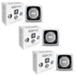 CORVI LED Spot 3Q Square 6W | Slim & Compact, Driverless & Dimmable | Ultra Low Glare with Tiltable Lens in Lens Technology | Warm White 3000K (Pack of 3)