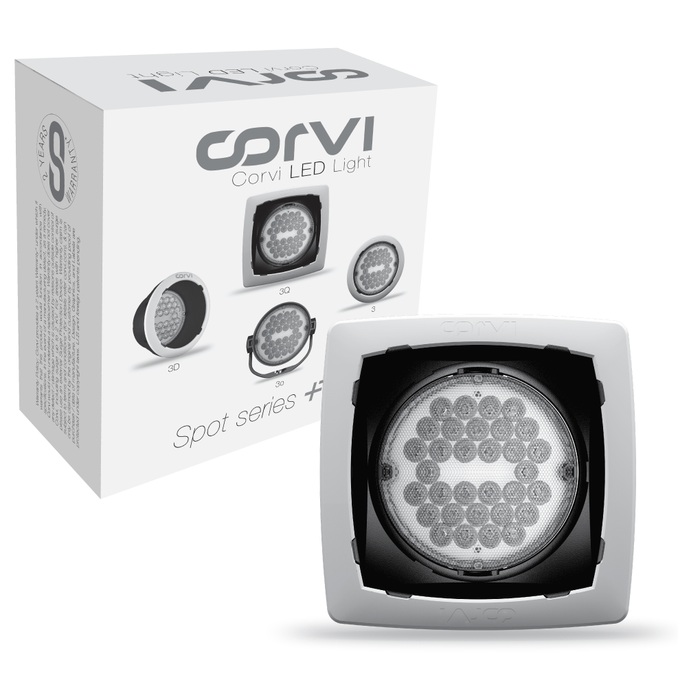 CORVI LED Spot 3Q Square 6W | Slim & Compact, Driverless & Dimmable | Ultra Low Glare with Tiltable Lens in Lens Technology | Easy White 4000K (Pack of 3)