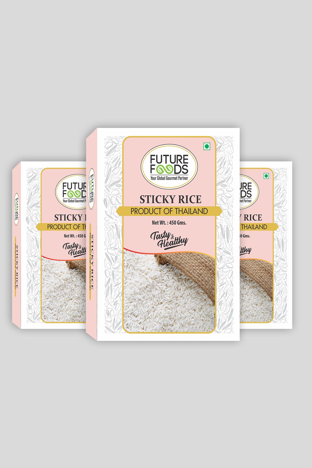 Future Foods Premium Japanese Sushi Rice | Short Grain | Healthy & Rich in Iodine | Sugar Free & Gluten Free | Cholesterol & Fat Free | Supports Digestion | Helps Boost Immune System | 450g(Pack of 3)