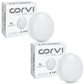 CORVI LED Surface 4 Round 6W | Slim, Driverless, Dimmable Ceiling Panel Light | Full Glow Warm White 3000K | Surface Mount, No False Ceiling Needed (Pack of 2)