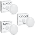 CORVI LED Surface 4 Round 6W | Slim, Driverless, Dimmable Ceiling Panel Light | Full Glow Warm White 3000K | Surface Mount, No False Ceiling Needed (Pack of 3)