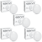 CORVI LED Surface 4 Round 6W | Slim, Driverless, Dimmable Ceiling Panel Light | Full Glow Warm White 3000K | Surface Mount, No False Ceiling Needed (Pack of 5)
