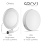 CORVI LED Surface 6 Round 15W | Dimmable & Driverless Ceiling Panel Light | Full Glow, No False Ceiling Required | Slim & Compact | Easy White 4000K (Pack of 3)