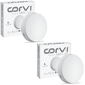 CORVI LED Surface 6 Round 15W | Dimmable & Driverless Ceiling Panel Light | Full Glow, No False Ceiling Required | Slim & Compact |  White 5700K (Pack of 2)