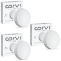 CORVI LED Surface 6 Round 15W | Dimmable & Driverless Ceiling Panel Light | Full Glow, No False Ceiling Required | Slim & Compact | Warm White 3000K (Pack of 3)