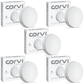 CORVI LED Surface 6 Round 15W | Dimmable & Driverless Ceiling Panel Light | Full Glow, No False Ceiling Required | Slim & Compact | Easy White 4000K (Pack of 5)