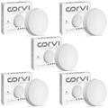 CORVI LED Surface 6 Round 15W | Dimmable & Driverless Ceiling Panel Light | Full Glow, No False Ceiling Required | Slim & Compact | Easy White 4000K (Pack of 5)