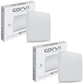CORVI LED Surface 6S Square 15W | Dimmable, Driverless Ceiling Panel Light | Slim, Full Glow, No False Ceiling Required | Easy White 4000K (Pack of 2)