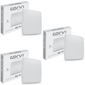CORVI LED Surface 6S Square 15W | Dimmable, Driverless Ceiling Panel Light | Slim, Full Glow, No False Ceiling Required | Easy White 4000K (Pack of 3)