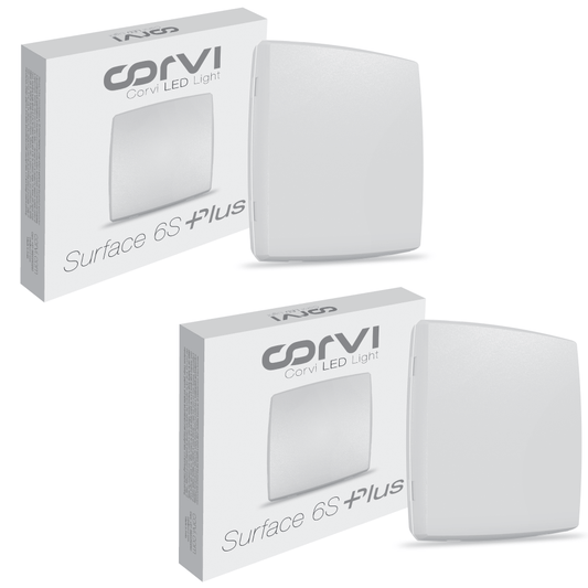 CORVI LED Surface 6S Square 15W | Dimmable, Driverless Ceiling Panel Light | Slim, Full Glow, No False Ceiling Required |  White 5700K (Pack of 2)