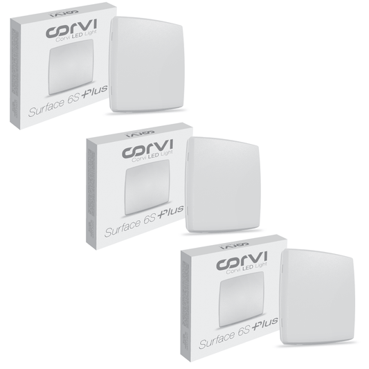 CORVI LED Surface 6S Square 15W | Dimmable, Driverless Ceiling Panel Light | Slim, Full Glow, No False Ceiling Required | Easy White 4000K (Pack of 3)