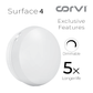 CORVI LED Surface 4 Round 6W | Slim, Driverless, Dimmable Ceiling Panel Light | Full Glow Warm White 3000K | Surface Mount, No False Ceiling Needed (Pack of 5)