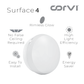 CORVI LED Surface 4 Round 6W | Slim, Driverless, Dimmable Ceiling Panel Light | Full Glow Warm White 3000K | Surface Mount, No False Ceiling Needed (Pack of 3)