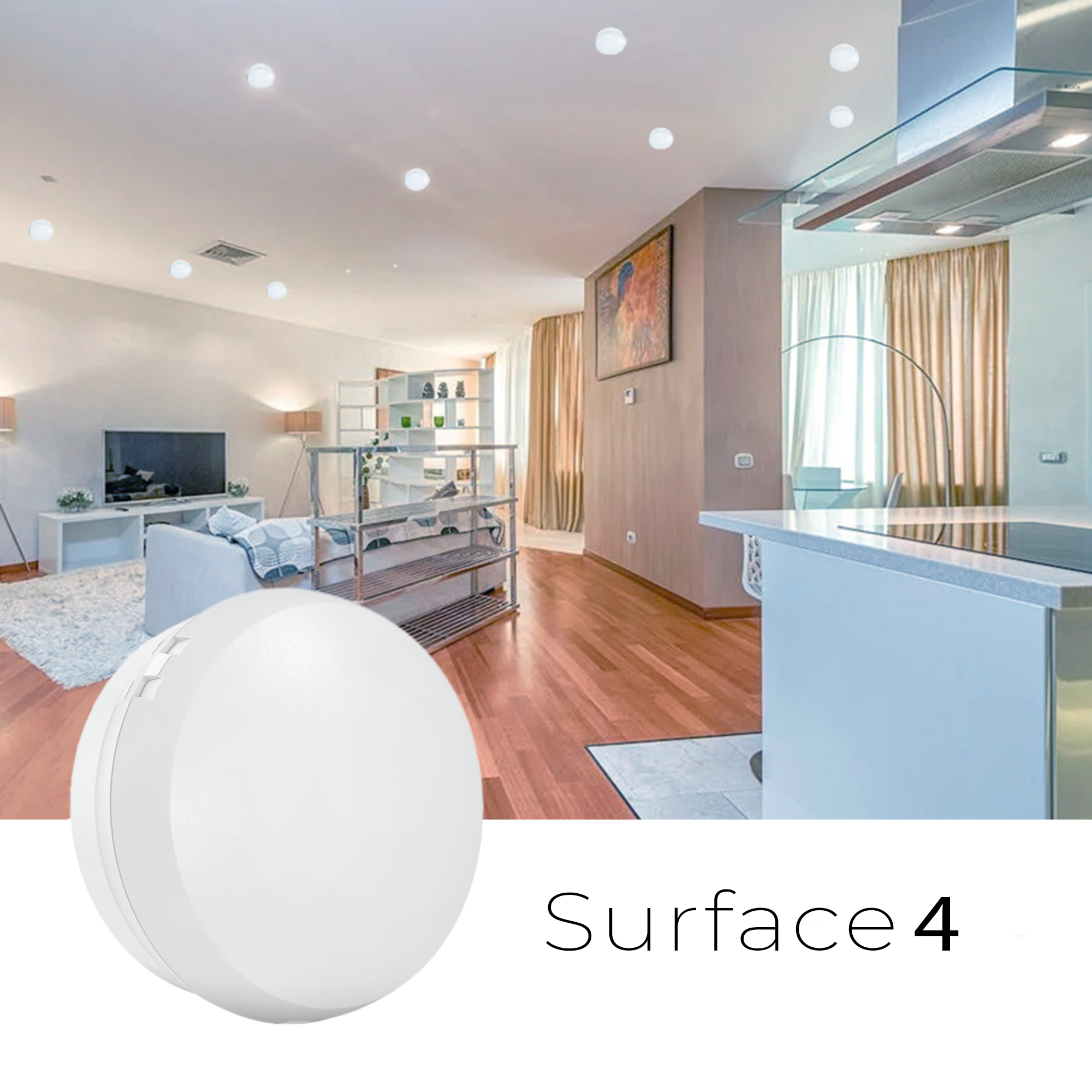 CORVI LED Surface 4 Round 6W | Slim, Driverless, Dimmable Ceiling Panel Light | Full Glow Warm White 3000K | Surface Mount, No False Ceiling Needed (Pack of 5)