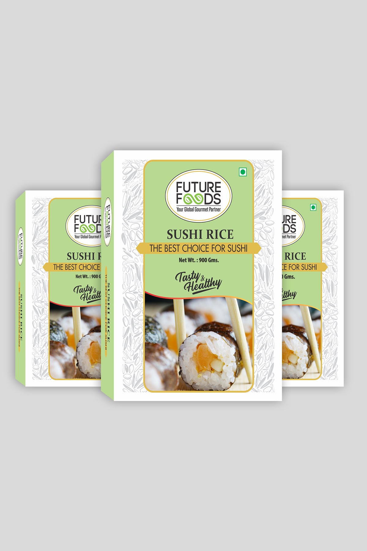 Future Foods Premium Japanese Sushi Rice | Short Grain | Healthy & Rich in Iodine | Sugar Free & Gluten Free | Cholesterol & Fat Free | Supports Digestion | Helps Boost Immune System | 900g(Pack of 3)