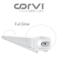 CORVI LED Tube Light 1, 6W Linkable | 1/4th Meter Slim Design | Driverless Full Glow Warm White 3000K | Energy Efficient, Perfect for Small Spaces (Pack of 10)