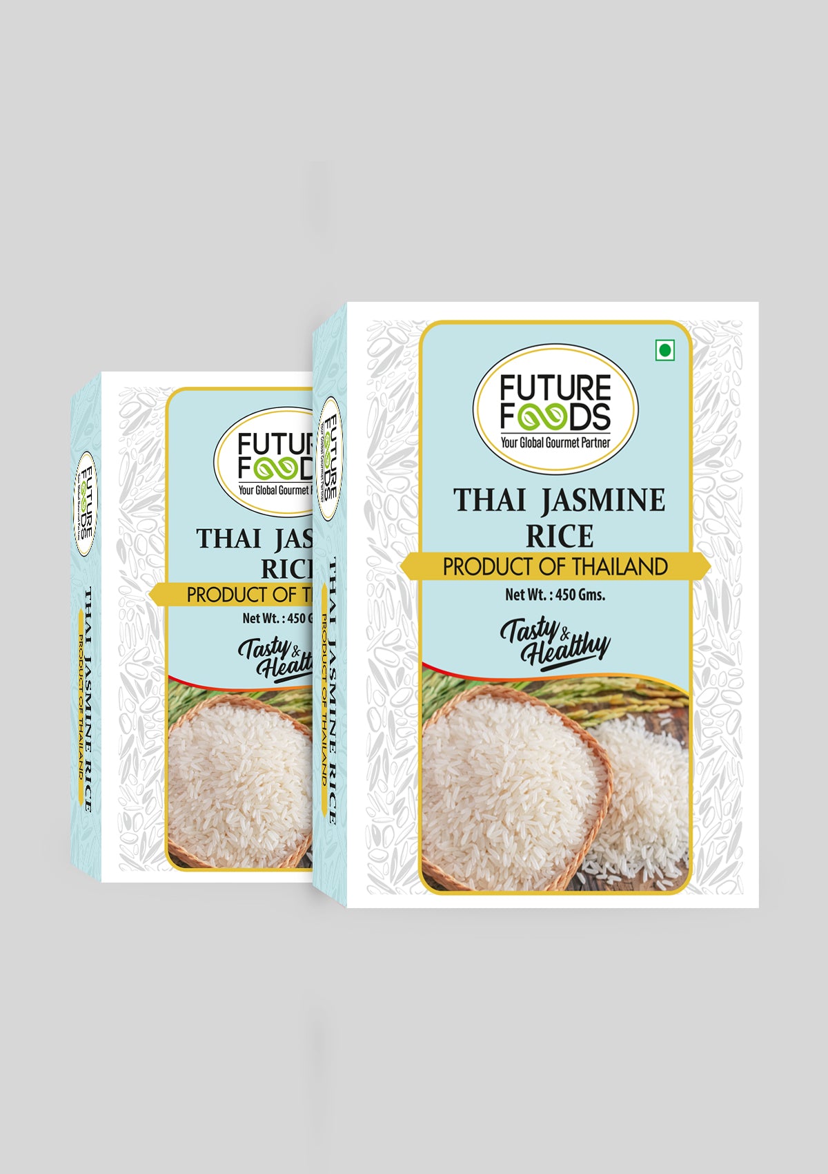 Future Foods Jasmine Rice | Thai fragrant rice | Packed with Phytonutrients | Enhances Fiber Intake | Beneficial for Diabetic Patients | Product of Thailand | 450g (Pack of 2)