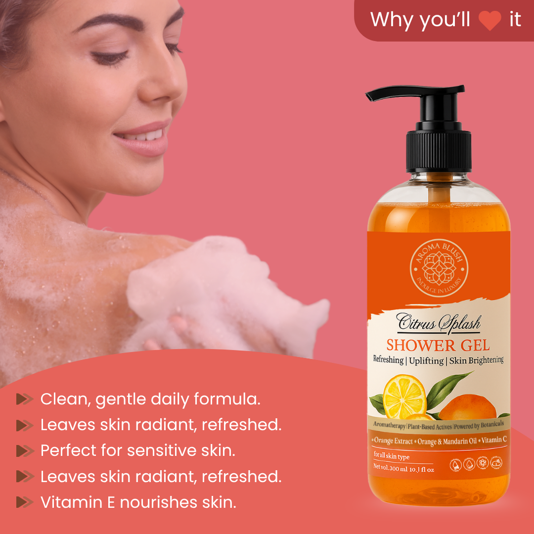 AROMABLUSH Citrus Spash Body lotion & shower gels duo's