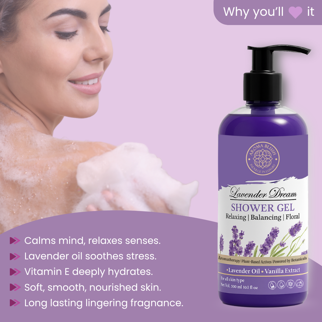 AROMABLUSH Lavender Dream  Body lotion & shower gels duo's