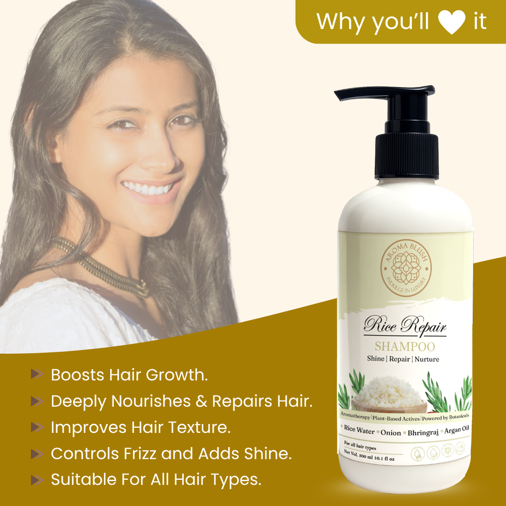AROMABLUSH  Rice Repair  Shampoo & Conditioner Combo