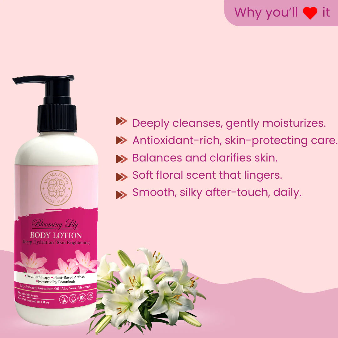 AROMABLUSH Blooming Lily  Body lotion & shower gels duo's