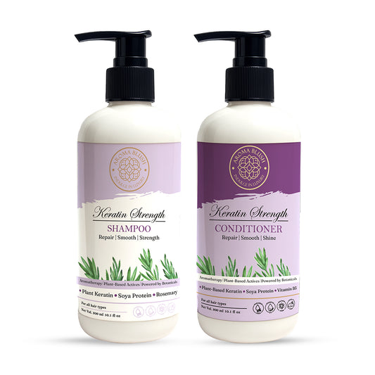 AROMABLUSH Keratin Strength Shampoo & Conditioner Combo