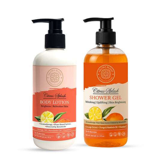 AROMABLUSH Citrus Spash Body lotion & shower gels duo's