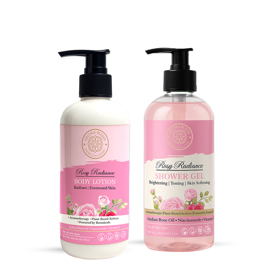AROMABLUSH Rosy Radiance  Body lotion & shower gels duo's