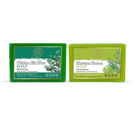 AROMABLUSH Revitalyzing Rosemary & Refreshing Mint Breeze Combo Soap