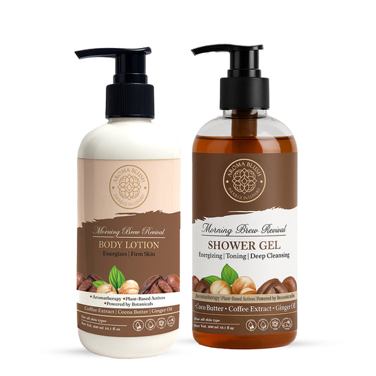 AROMABLUSH Morning Brew Revival  Body lotion & shower gels duo's