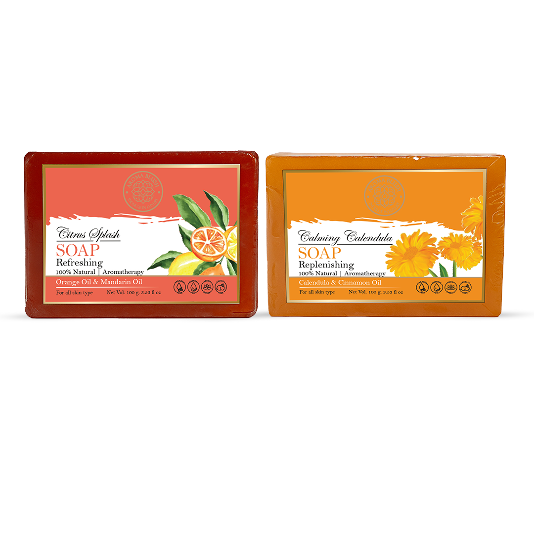 AROMABLUSH Calming Calendula & Citrus Splash  Combo Soap