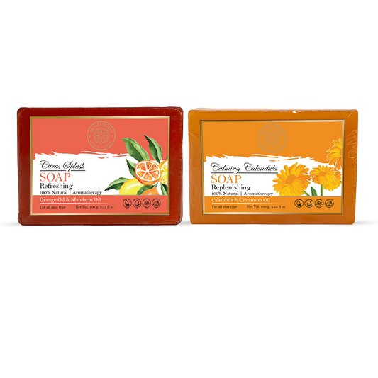AROMABLUSH Calming Calendula & Citrus Splash  Combo Soap