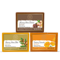 AROMABLUSH Glowing Argan Bliss, Calming Calendula & Morming Brew Revival Combo Soap