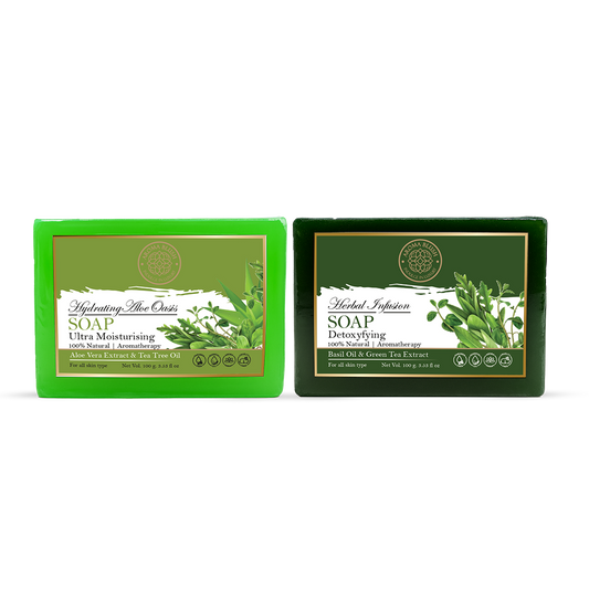 AROMABLUSH Hydrating Aloe Oasis & Herbal Infusion Combo Soap