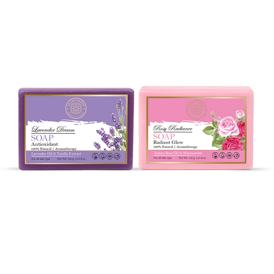 AROMABLUSH Lavender Dream & Rosy Radiance Combo Soap