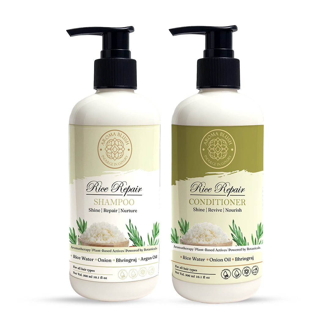 AROMABLUSH  Rice Repair  Shampoo & Conditioner Combo