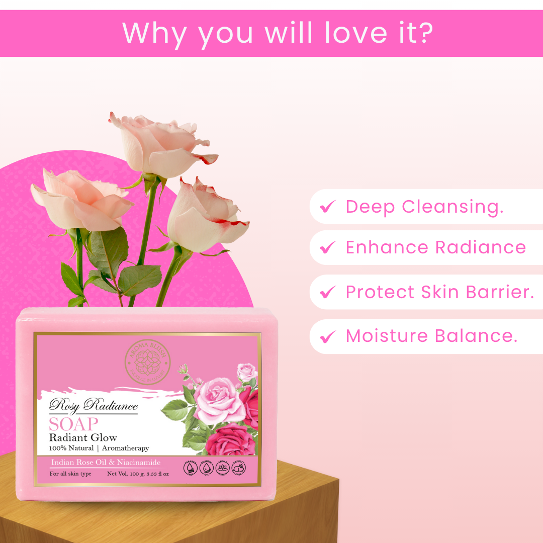 AROMABLUSH Rosy Radiance & Blooming Lily Combo Soap