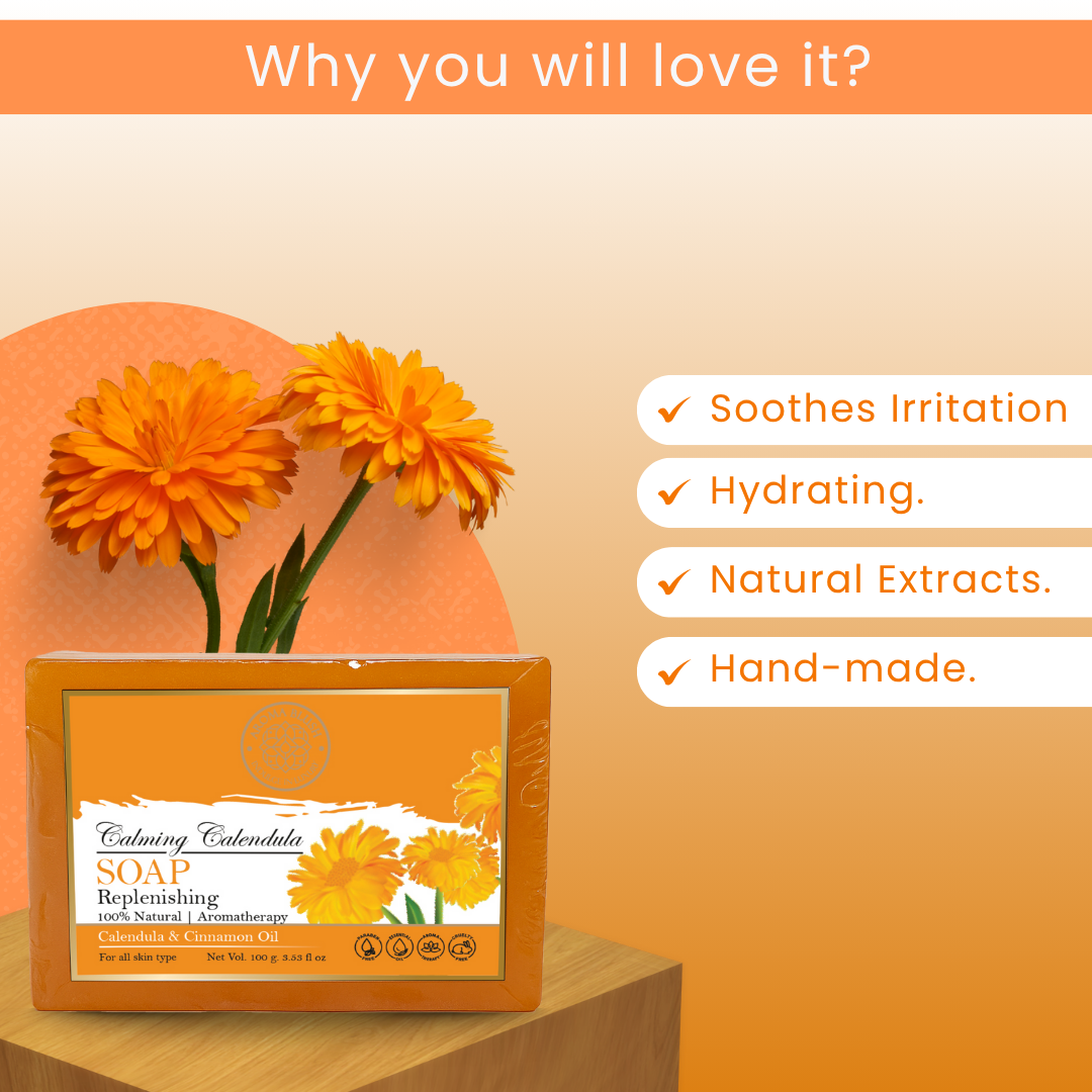 AROMABLUSH Calming Calendula & Citrus Splash  Combo Soap