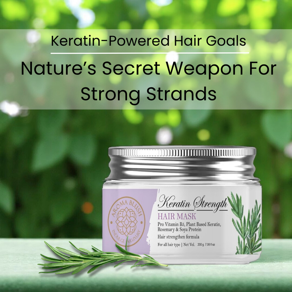 AROMABLUSH Keratin Strength Shampoo, Conditioner & Hairmask Combo