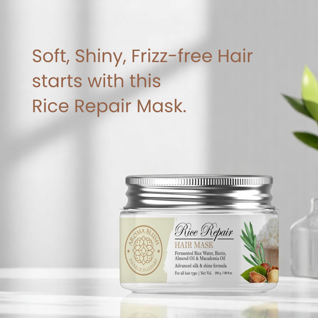 AROMABLUSH  Rice Repair  Shampoo, Conditioner & Hairmask Combo