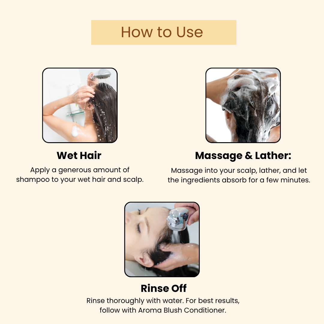 AROMABLUSH  Rice Repair  Shampoo, Conditioner & Hairmask Combo