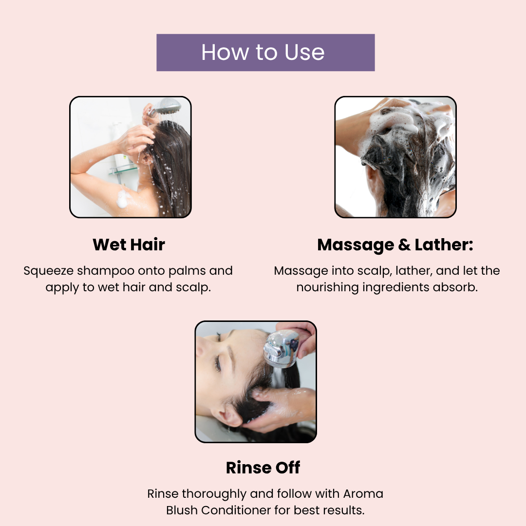 AROMABLUSH Onion Root Renewal  Shampoo, Conditioner & Hairmask Combo
