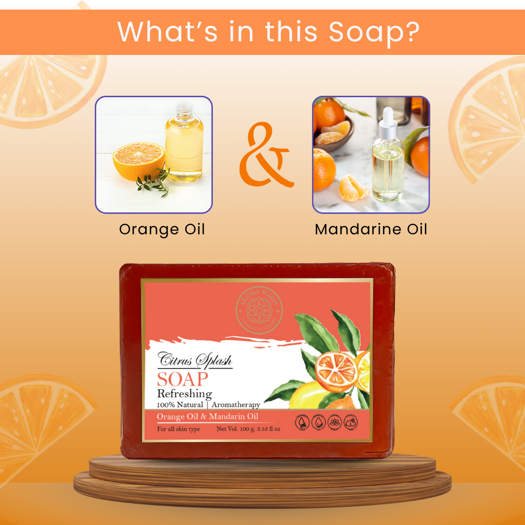 AROMABLUSH Herbal Infusion, Citrus Splash & Lavender dream  Combo Soap