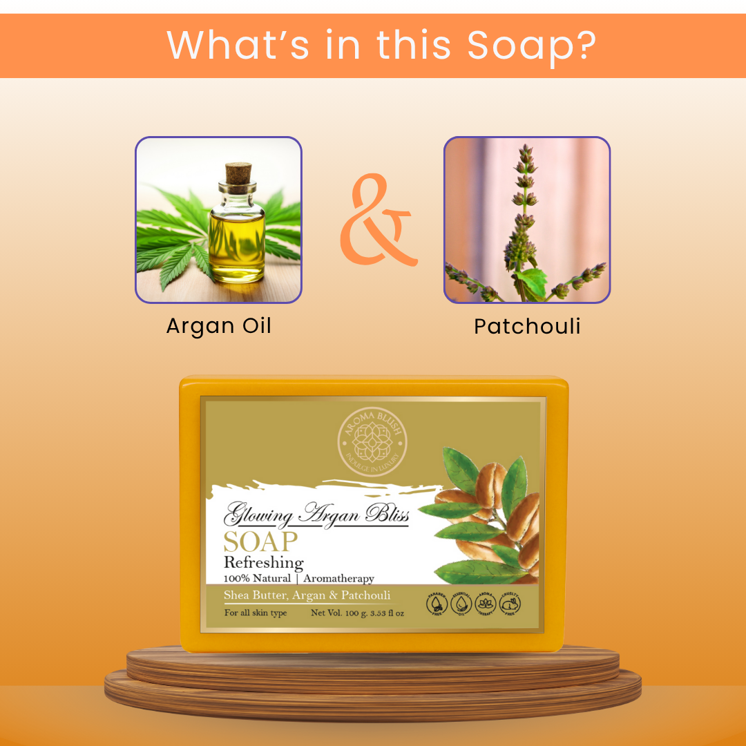 AROMABLUSH Hydrating Aloe Oasis, Refreshing Mint Breeze & Glowing Argan Bliss Combo Soap
