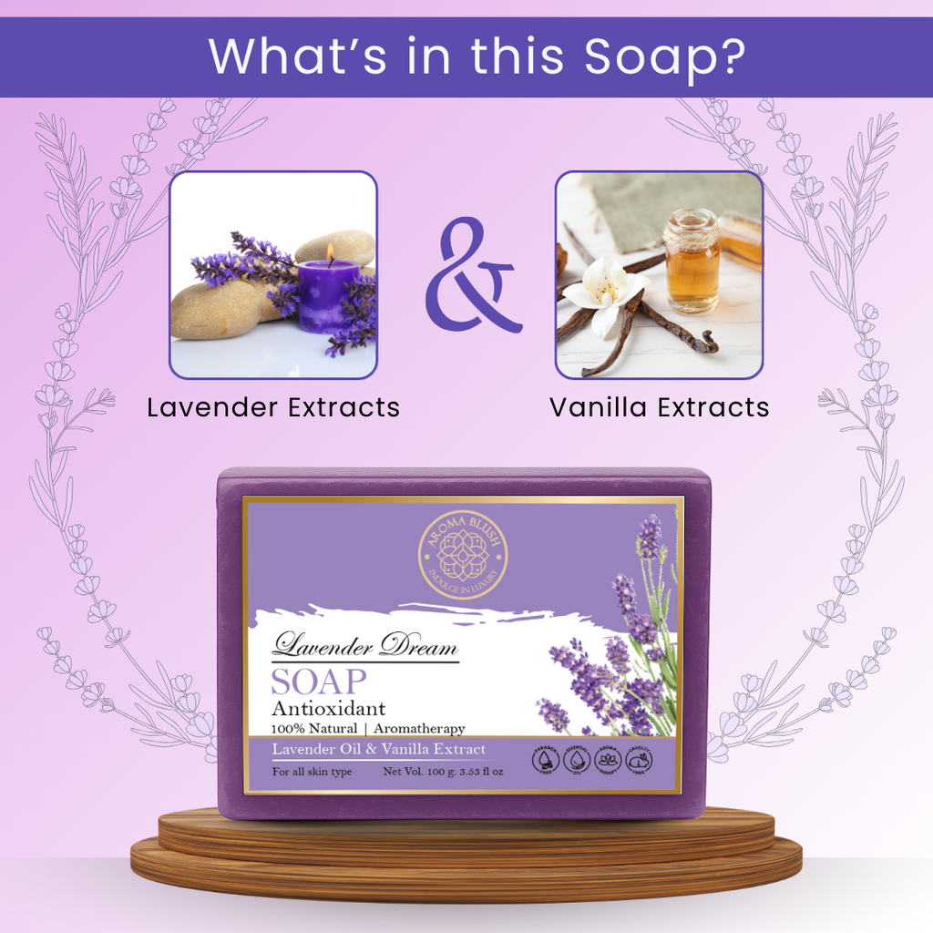 AROMABLUSH Lavender Dream & Rosy Radiance Combo Soap