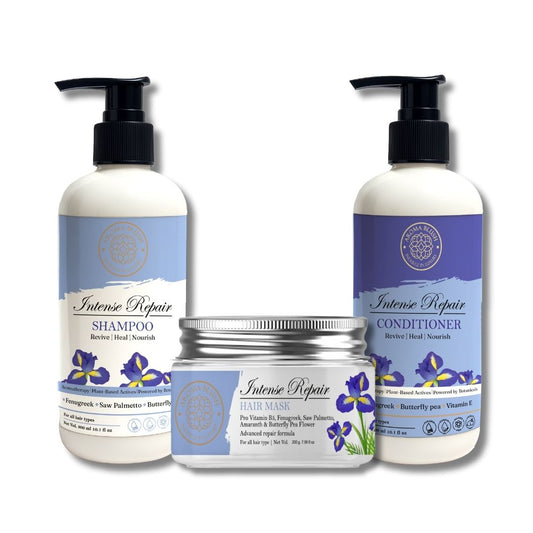 AROMABLUSH Intense Repair  Shampoo, Conditioner & Hairmask Combo