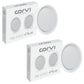 CORVI LED Flat 6 Round 15W False Ceiling Light | Compact, Driverless & Dimmable with Backlit Design | Easy White 4000K for Home & Office (Pack of 2)