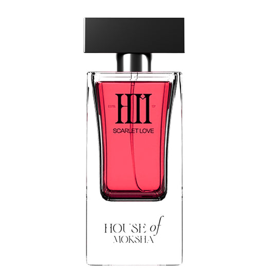 House of Moksha Scarlet Love Eau De Parfum for Women - 70ml Floral Fragrance with African Orange Flower, Bergamot, Amber, Musk, Vetiver, and Warm Vanilla Accords