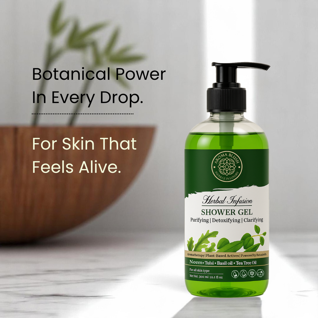 AROMABLUSH Herbal Infusion  Body lotion & shower gels duo's
